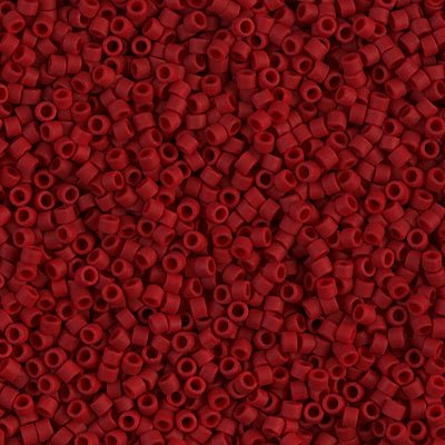 DB0796 - 1g Size 11/0 delicas in Matt Dyed Opaque Maroon