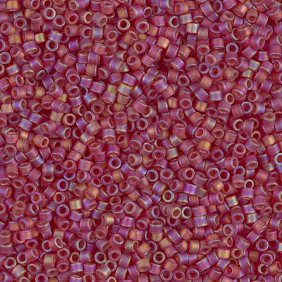 DB0867 - 5g Size 11/0 delicas in Matt Transparent Dark Cranberry AB