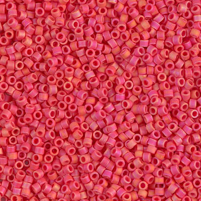 DB0873 - 25g Size 11/0 delicas in Matt Opaque Cranberry AB