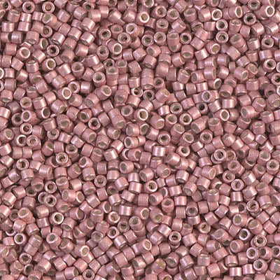 DB1156 - 5g Size 11/0 delicas in Galvanised Semi Frosted Pink Blush