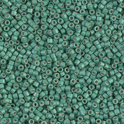 DB1171 - 5g Size 11/0 delicas in Galvanised Matt Dark Mint