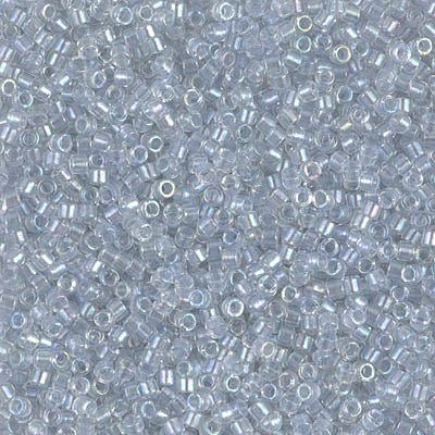 DB1677 - 5g Size 11/0 delicas in Pearl lined Pale Grey AB