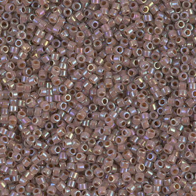 DB1749 - 5g Size 11/0 delicas in Cocoa lined Opal AB
