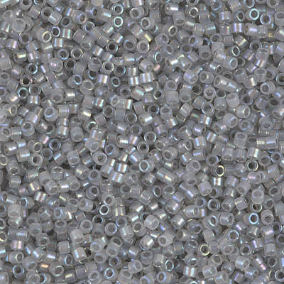 DB1770 - 1g Size 11/0 delicas in Sparkling Pewter lined Opal AB
