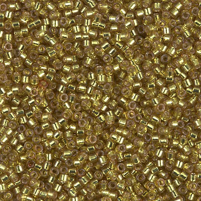 DB2164 - 1g Size 11/0 delicas in Duracoat Silver lined Zest