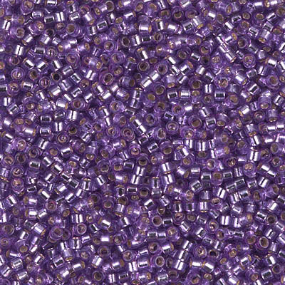 DB2168 - 5g Size 11/0 delicas in Duracoat Silver lined Dark Orchid
