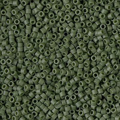 DB2291 - 5g Size 11/0 delicas in Matt Opaque Glazed Dark Green