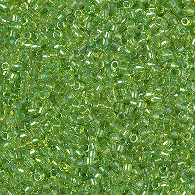 DB2376 - 5g Size 11/0 delicas in Fancy lined Celery