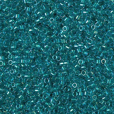 DB2380 - 5g Size 11/0 delicas in Fancy lined Teal Green