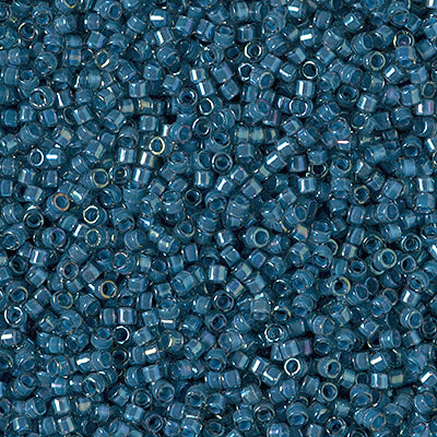 DB2384 - 1g Size 11/0 delicas in Fancy lined Teal Dark Blue