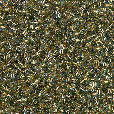 DB2522 - 1g Size 11/0 delicas in 24kt Gold lined Platinum