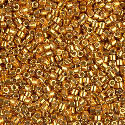 DBM1833 - 5g Size 10/0 delicas in Duracoat Galvanised Yellow Gold