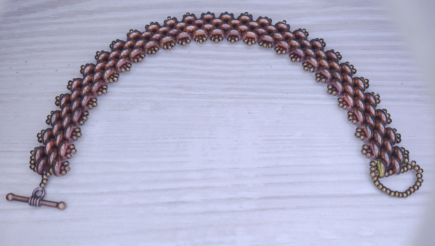 Bead and Clasp Kit - Luxe lentils bracelet in California Gold Rush