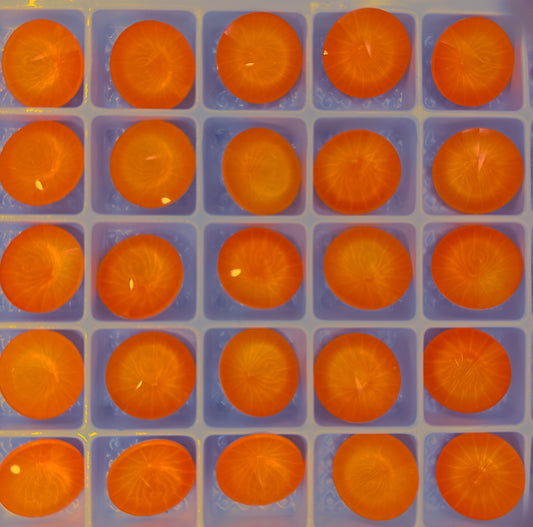 12mm rivoli in Crystal Electric Orange (Aurora)