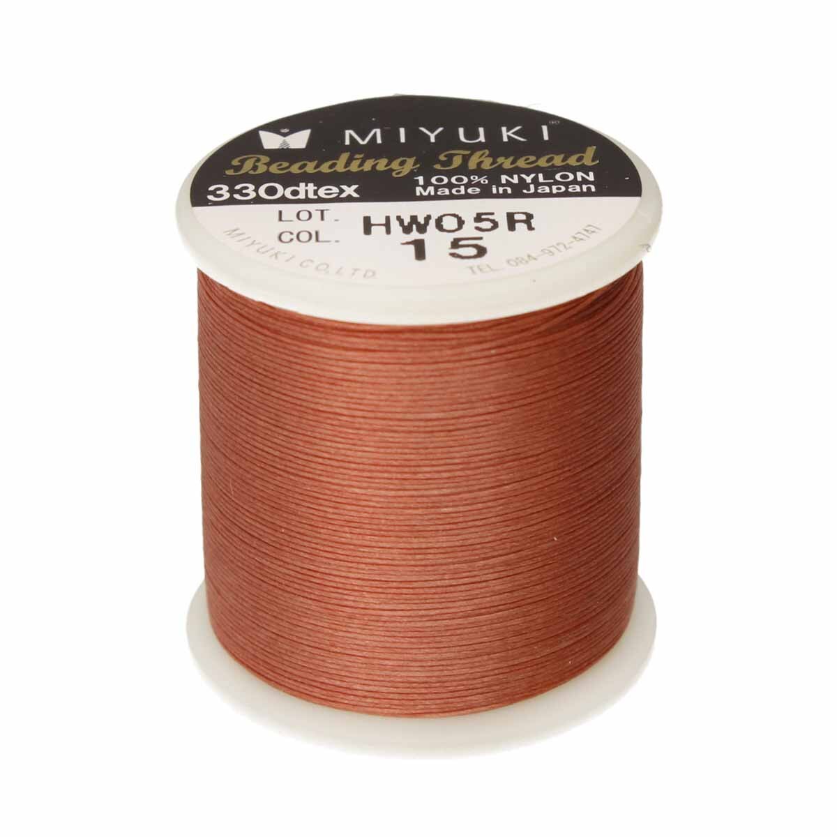 MTB-15 50m Miyuki beading thread in Nutmeg