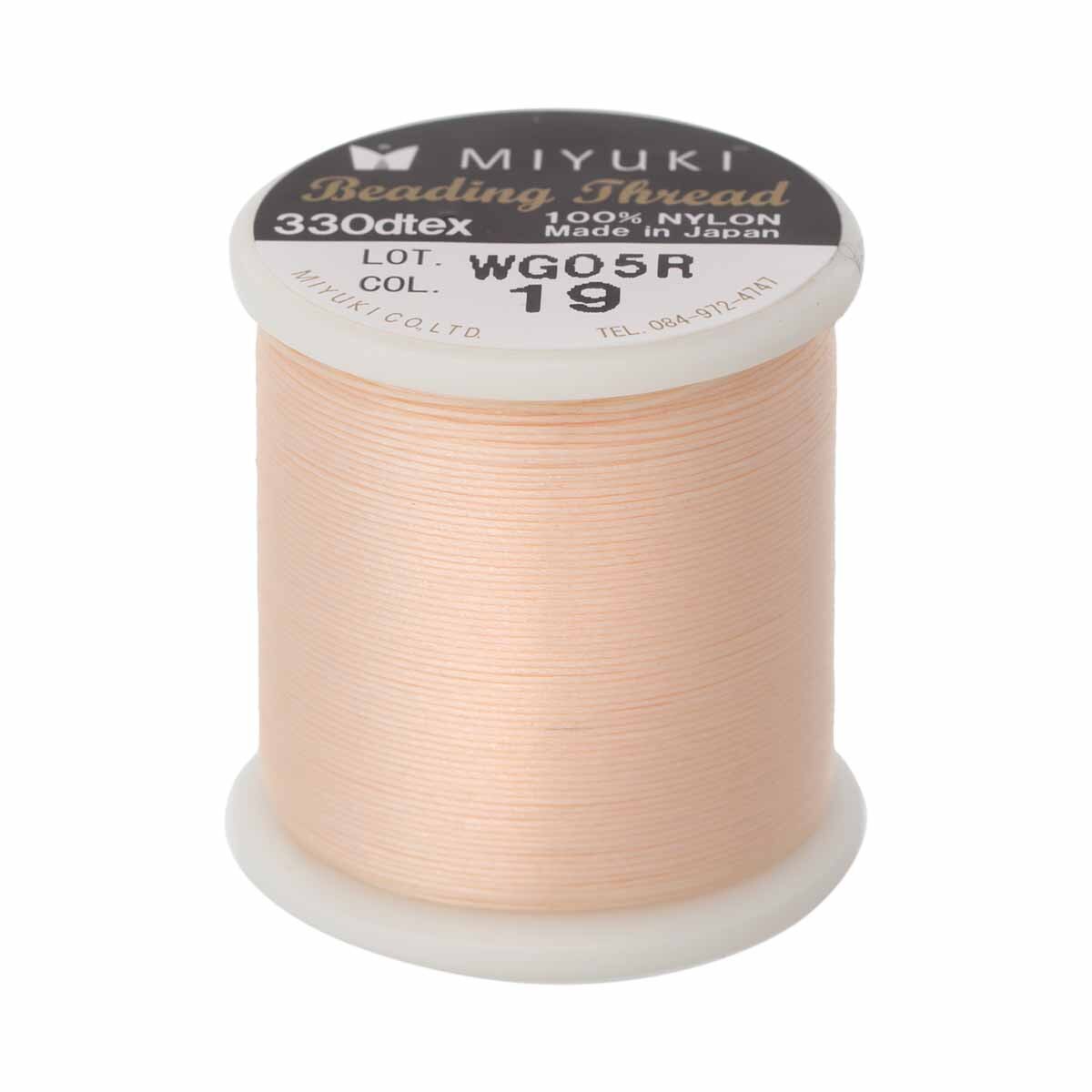 MTB-19 50m Miyuki beading thread in Baby Pink