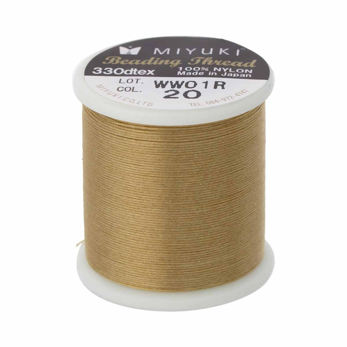 MTB-19 50m Miyuki beading thread in Olivine