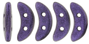 50 x CzechMate crescents in Metallic Suede Purple