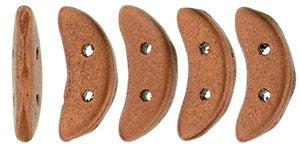 50 x CzechMate crescents in Metallic Matt Dark Copper