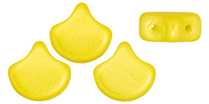 25 x Ginko beads in Chatoyant Yellow