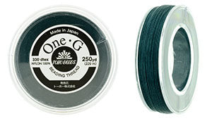 PT-250-22 - 250 yards of Toho One-G beading thread in Deep Green