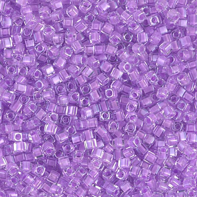 0222 - 5g x 1.8mm Miyuki cubes in Orchid lined Crystal