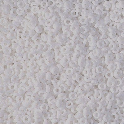 0402 - 2.5g Size 11/0 Miyuki Spacer seed beads in Opaque White