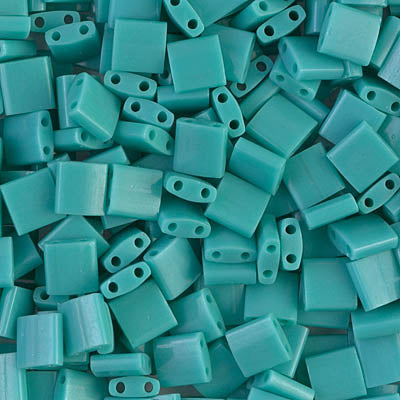 TL0412 - 5g Tila beads in Opaque Turquoise Green