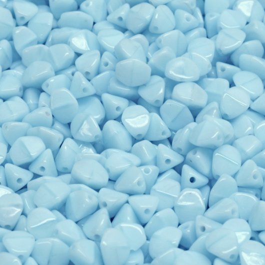 50 x pinch beads in Sky Blue (3x5mm)