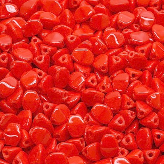 50 x pinch beads in Opaque Red