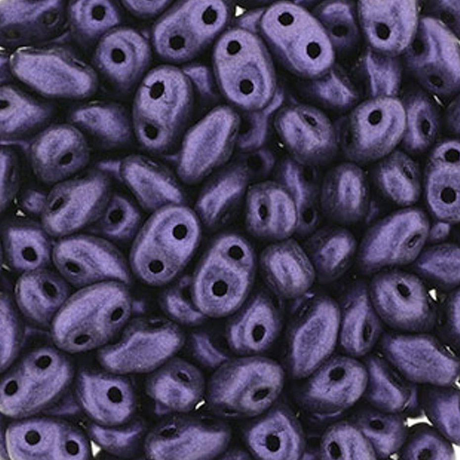 5g MiniDuo beads in Metallic Suede Purple