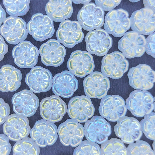 10 x 10mm Mallow flowers in Crystal Full AB