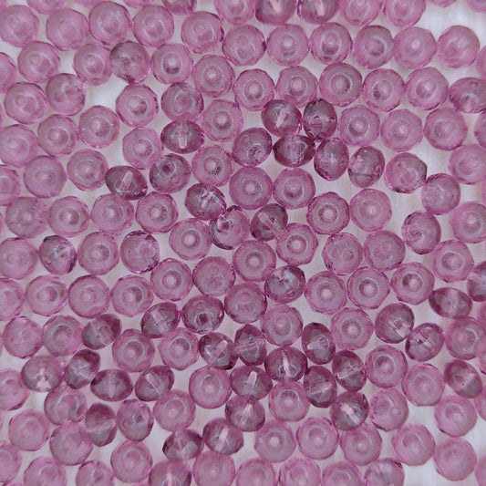 25 x faceted rondelles in Amethyst 20060 (3x5mm)