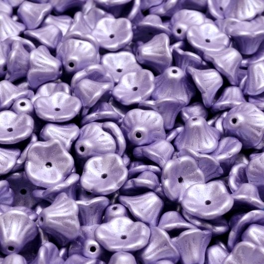 25 x flower cups in Metallic Purple (7x5mm)