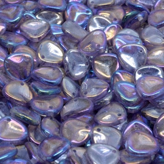 25 x small petals in Tanzanite Iris Rainbow (8x7mm)