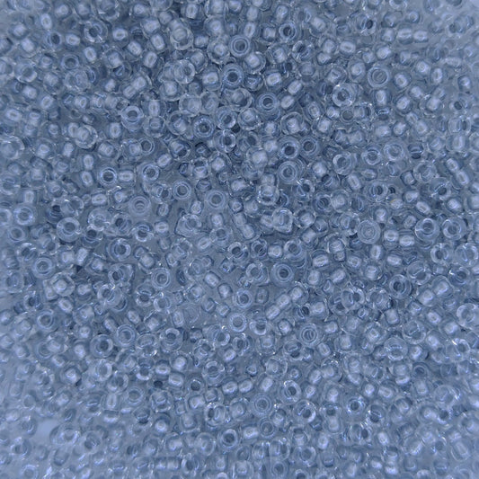 0242 - 10g Size 11/0 Miyuki seed beads in Sparkling Pewter lined Crystal