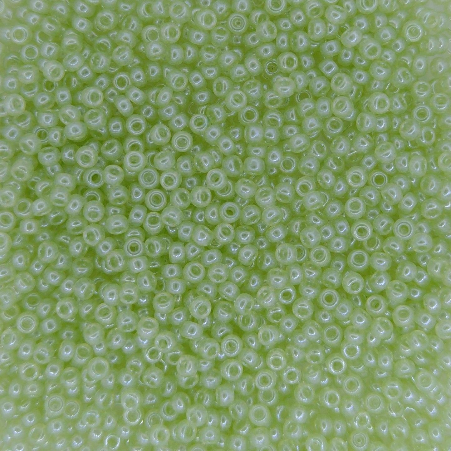 0371 - 50g Size 11/0 Miyuki seed beads in Pale Moss Green Lustre - discontinued