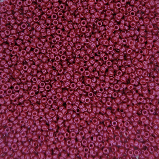 1464 - 5g Size 15/0 Miyuki seed beads in Opaque Maroon