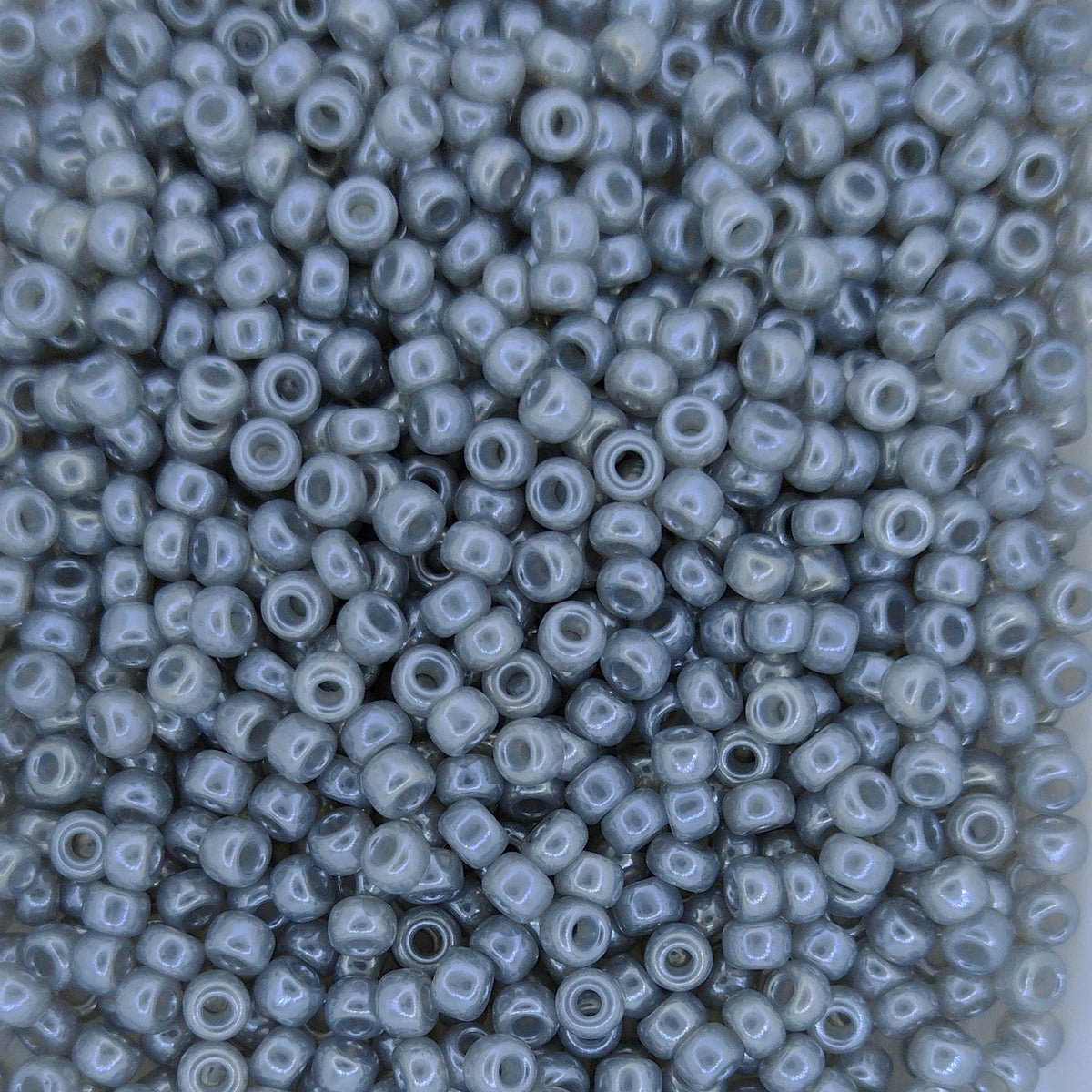 0526 - 50g Size 8/0 Miyuki seed beads in Silver Grey Ceylon