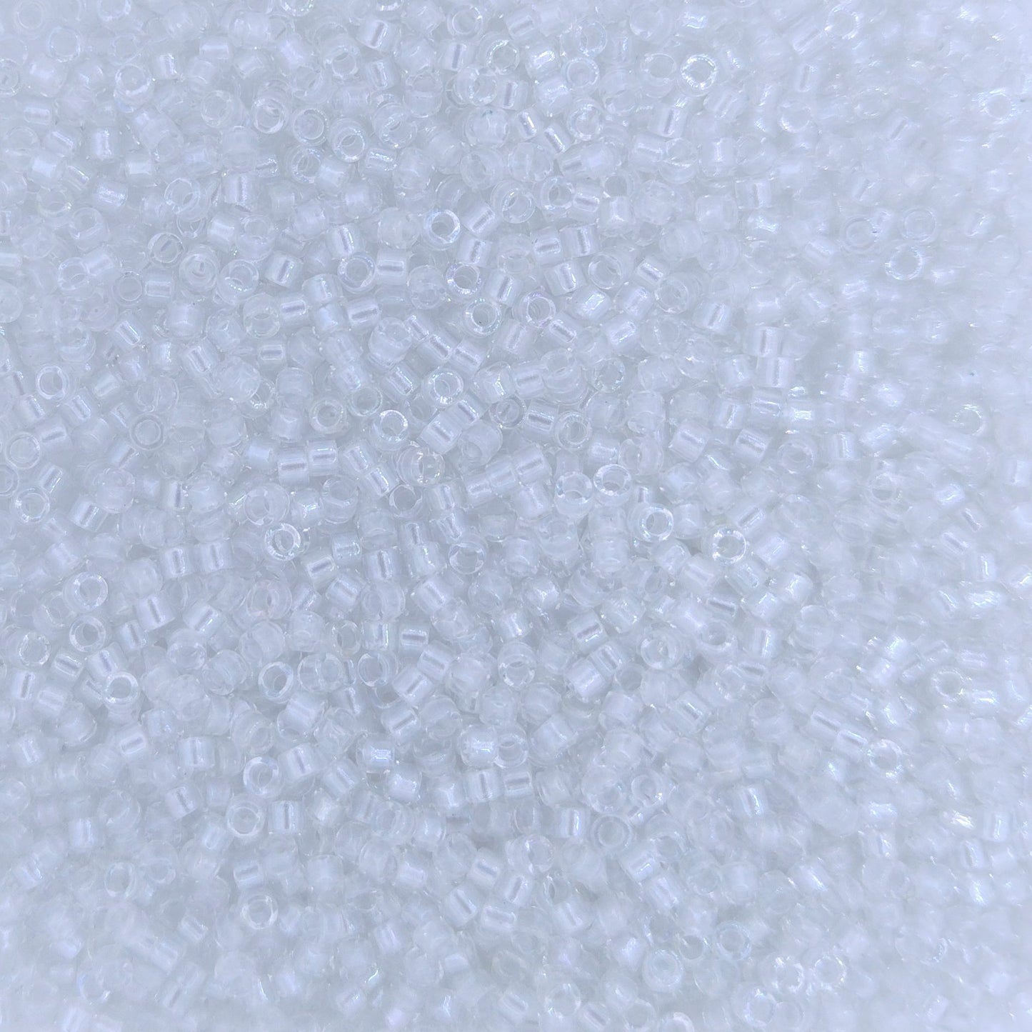 DB1671 - 1g Size 11/0 delicas in Pearl lined Crystal AB