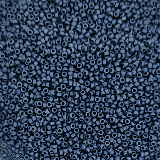 2001 - 5g Size 15/0 Miyuki seed beads in Matt Gunmetal