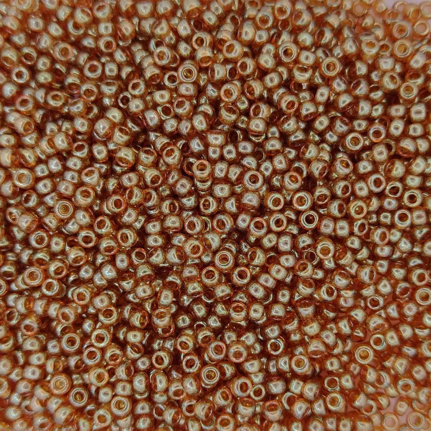 1887 - 10g Size 11/0 Miyuki seed beads in Apricot Topaz Gold Lustre