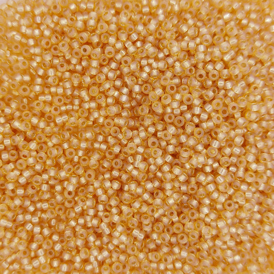 4231 - 5g Size 15/0 Miyuki seed beads in Duracoat Silver lined Golden Flax