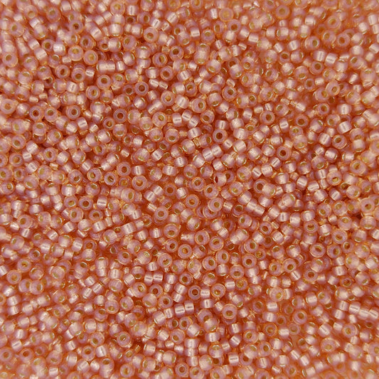 4233 - 5g Size 15/0 Miyuki seed beads in Duracoat Silver lined Rose Gold