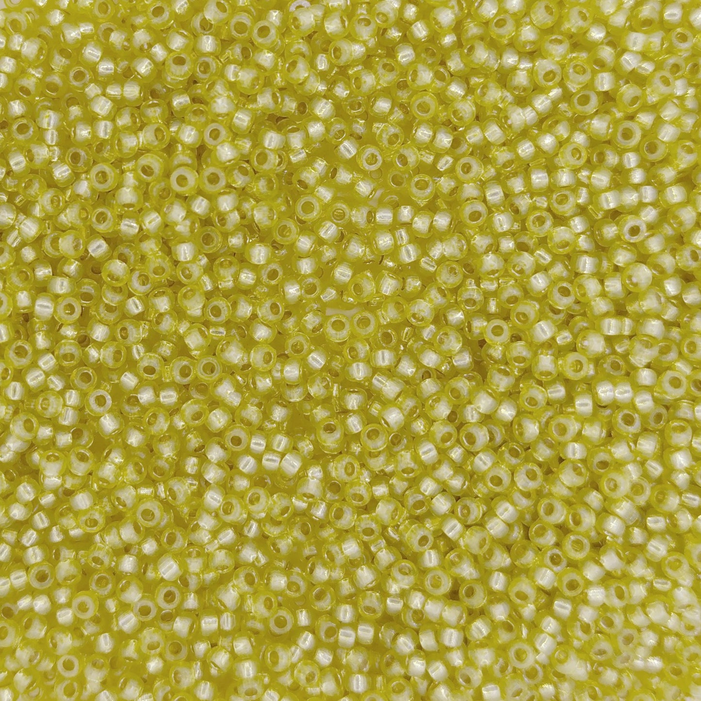 4236 - 5g Size 15/0 Miyuki seed beads in Duracoat Silver lined Yellow