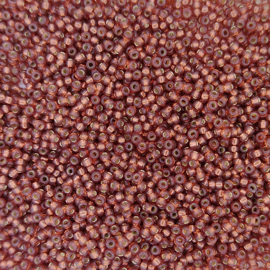 4245 - 25g Size 15/0 Miyuki seed beads in Duracoat Silver lined Nutmeg