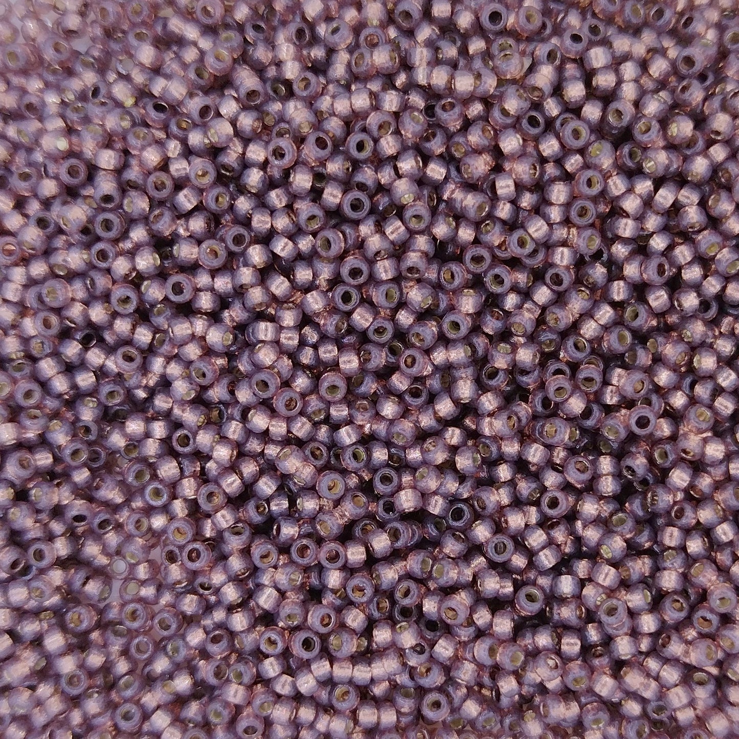 4249 - 25g Size 15/0 Miyuki seed beads in Duracoat Silver lined Rose Bronze
