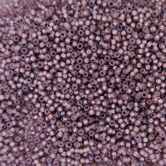 4249 - 25g Size 15/0 Miyuki seed beads in Duracoat Silver lined Rose Bronze