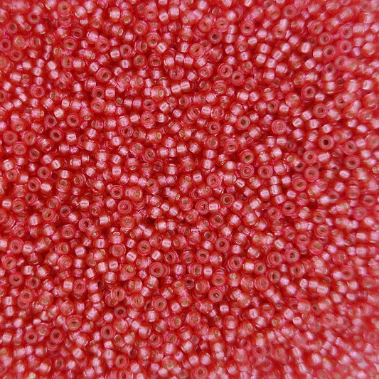 4263 - 25g Size 15/0 Miyuki seed beads in Duracoat Silver lined Melon
