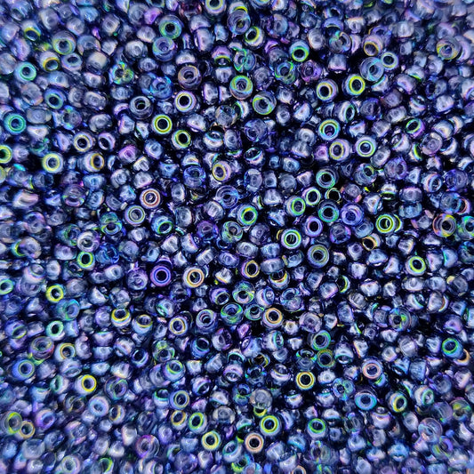 4572 - 10g Size 11/0 Miyuki seed beads in Crystal Magic Blue